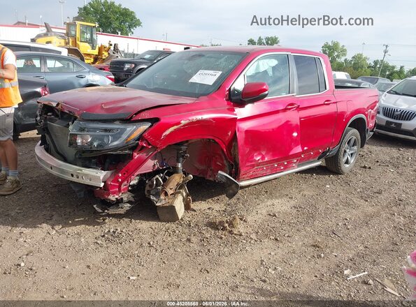 5FPYK3F50NB030312 2022 HONDA RIDGELINE Red წინა მარცხენა ხედი სამი მეოთხედიდან