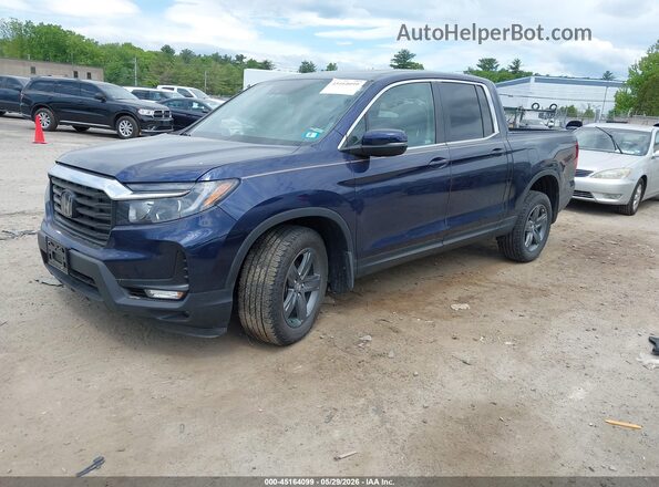5FPYK3F54NB030801 2022 HONDA RIDGELINE Blue Առջևի ձախ երեք քառորդ տեսարան