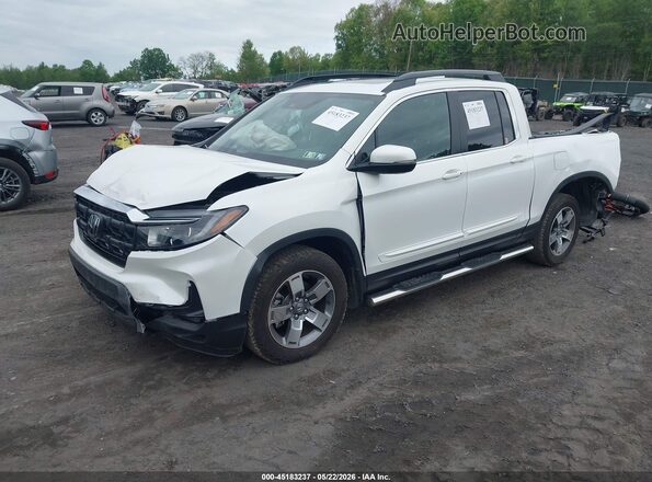 5FPYK3F58SB000907 2025 HONDA RIDGELINE White წინა მარცხენა ხედი სამი მეოთხედიდან