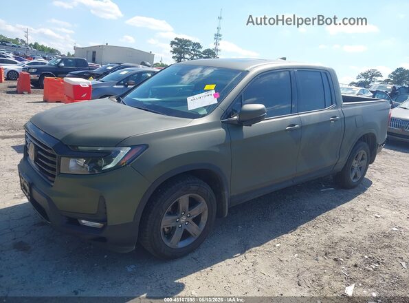 5FPYK3F72NB004067 2022 HONDA RIDGELINE Green Przód lewy