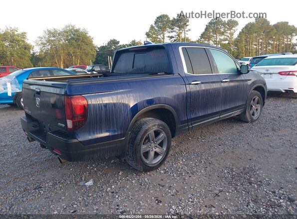 5FPYK3F76NB001849 2022 HONDA RIDGELINE Blue Trasero derecho