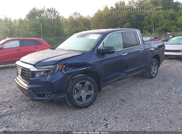 5FPYK3F76NB001849 2022 HONDA RIDGELINE Blue Vista tres cuartos delantera izquierda