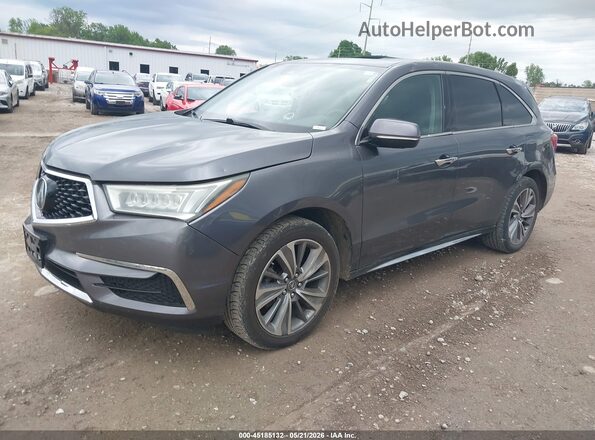 5FRYD4H54HB033478 2017 ACURA MDX Gray Vista tres cuartos delantera izquierda