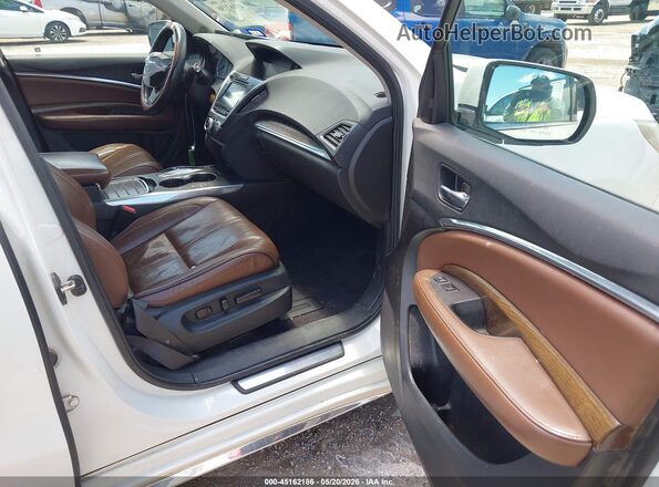 5FRYD7H71HB000778 2017 ACURA MDX White წინა სალონის ხედი