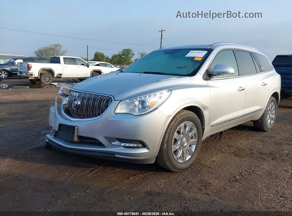 5GAKRBKD2HJ204767 2017 BUICK ENCLAVE Silver წინა მარცხენა ხედი სამი მეოთხედიდან