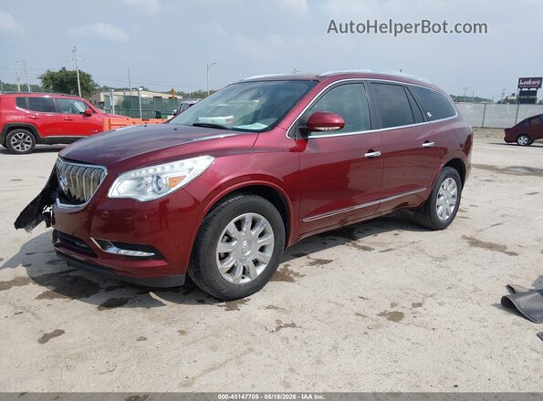 5GAKRCKD8GJ156549 2016 BUICK ENCLAVE Burgundy წინა მარცხენა ხედი სამი მეოთხედიდან