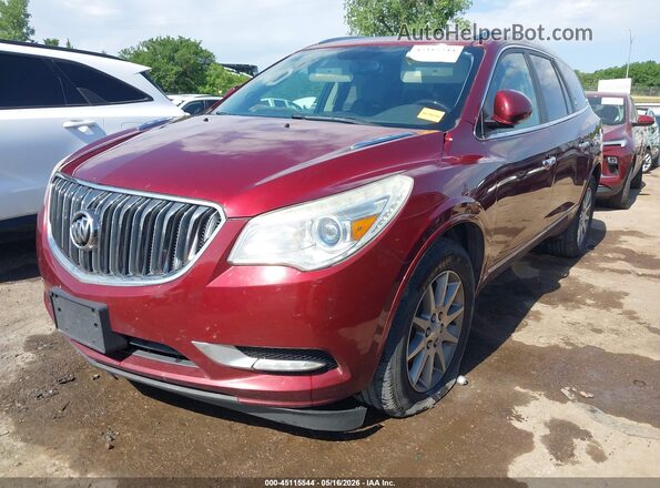 5GAKVBKD4GJ198898 2016 BUICK ENCLAVE Red Առջևի ձախ երեք քառորդ տեսարան