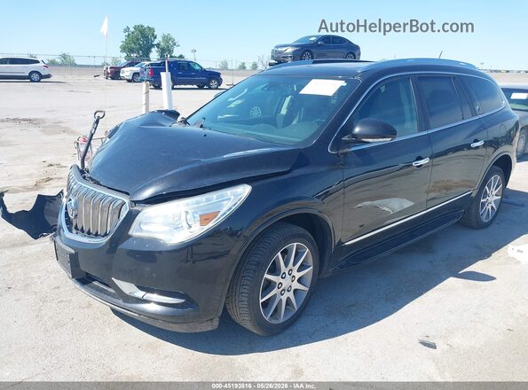 5GAKVBKD6HJ243504 2017 BUICK ENCLAVE Black Առջևի ձախ երեք քառորդ տեսարան