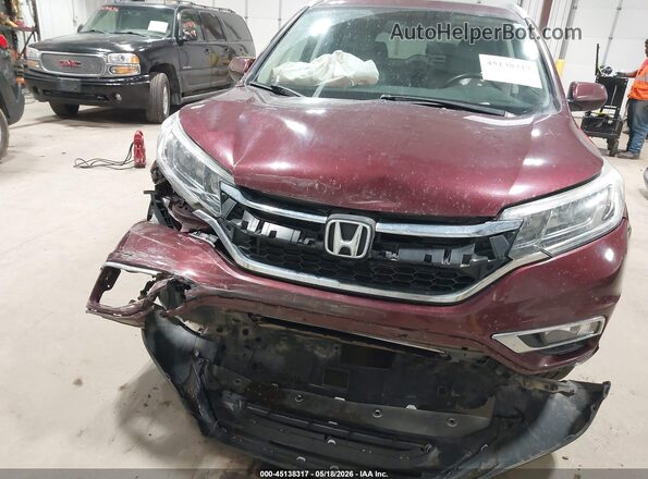 5J6RM4H74GL070432 2016 HONDA CR-V Burgundy Instrument cluster view