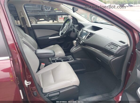 5J6RM4H77GL005607 2016 HONDA CR-V Burgundy Vista interior delantera
