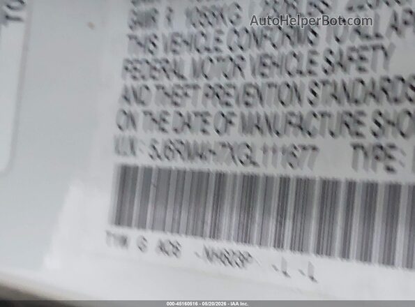 5J6RM4H7XGL111677 2016 HONDA CR-V White Շարժիչի բաժամունքի տեսք