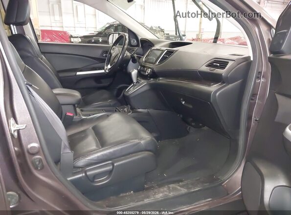 5J6RM4H90GL115061 2016 HONDA CR-V Brown Widok wnętrza z przodu