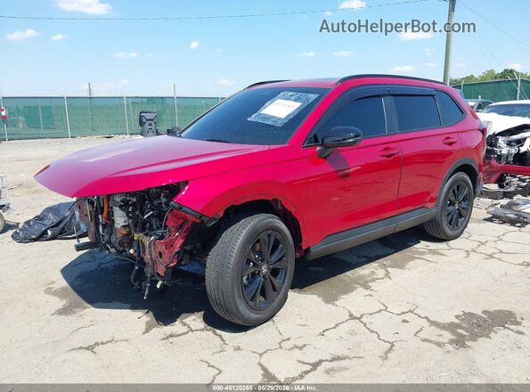 5J6RS6H90TL005607 2026 HONDA CR-V HYBRID Red წინა მარცხენა ხედი სამი მეოთხედიდან