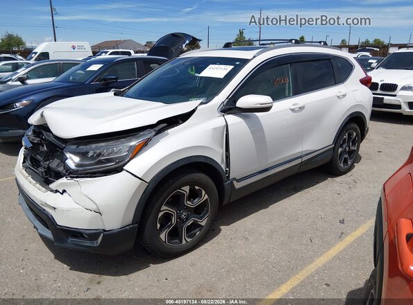 5J6RW1H98JL015595 2018 HONDA CR-V Белый Передняя левая четверть