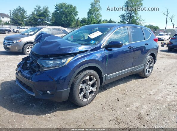 5J6RW2H80KL022555 2019 HONDA CR-V Dark Blue Առջևի ձախ երեք քառորդ տեսարան