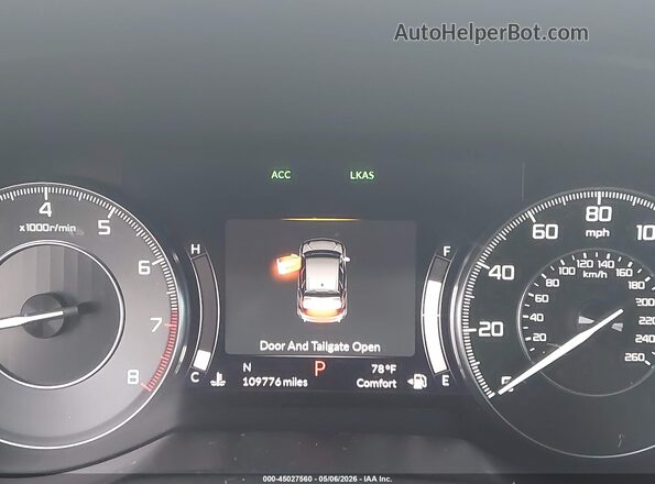 5J8TC1H36LL002106 2020 ACURA RDX Gray Вид задніх сидінь