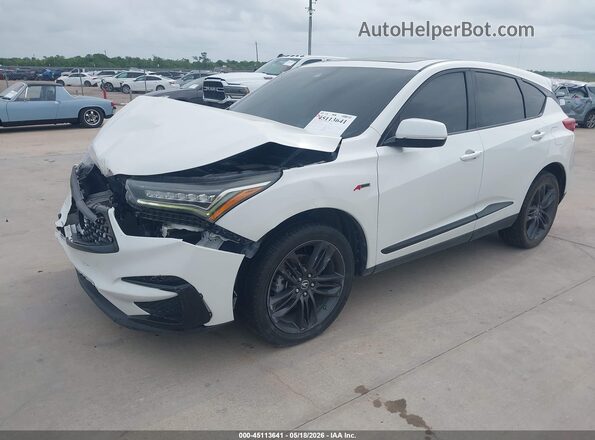 5J8TC1H64LL012319 2020 ACURA RDX White Vista tres cuartos delantera izquierda