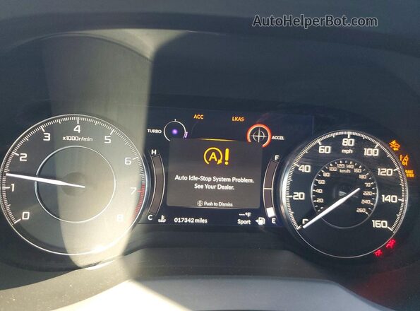 5J8TC2H31KL013874 2019 ACURA RDX Серый Вид щитка приборов