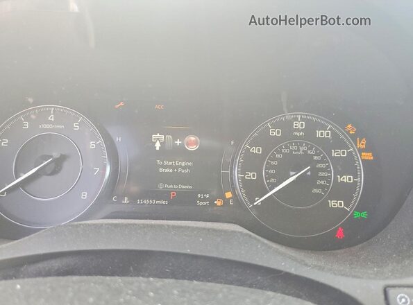 5J8TC2H52KL030958 2019 ACURA RDX Black Vista del cuadro de instrumentos