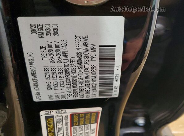 5J8TC2H61ML006288 2021 ACURA RDX Black 
