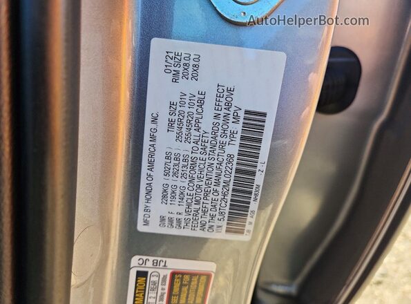 5J8TC2H62ML022368 2021 ACURA RDX Silver 