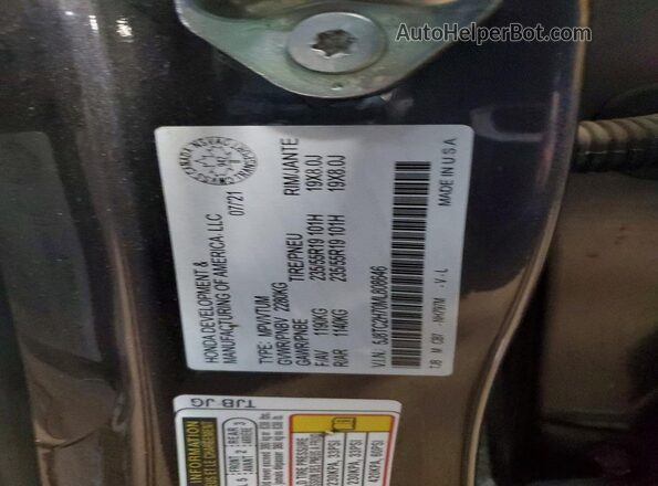 5J8TC2H70ML808646 2021 ACURA RDX Silver სალონის 360-გრადუსიანი ხედი