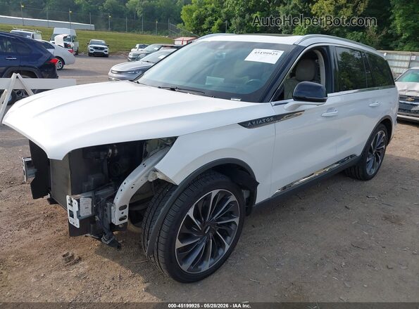 5LM5J7XC2NGL06202 2022 LINCOLN AVIATOR White Առջևի ձախ երեք քառորդ տեսարան