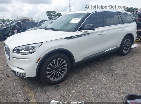 5LM5J7XC5LGL33472 2020 LINCOLN AVIATOR White წინა მარცხენა ხედი სამი მეოთხედიდან