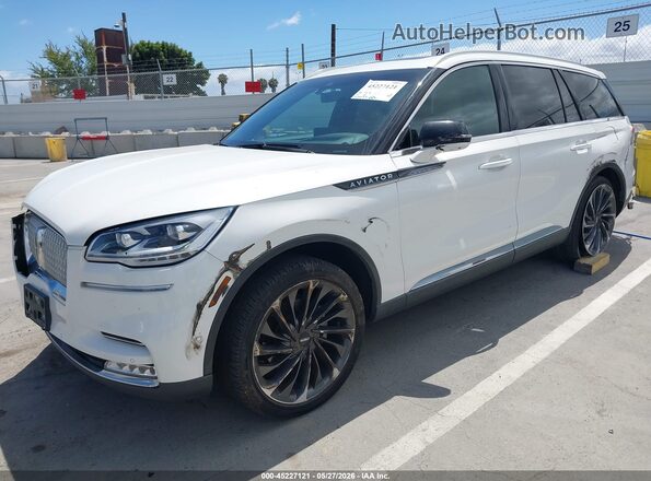 5LM5J7XC8MGL11984 2021 LINCOLN AVIATOR White Առջևի ձախ երեք քառորդ տեսարան