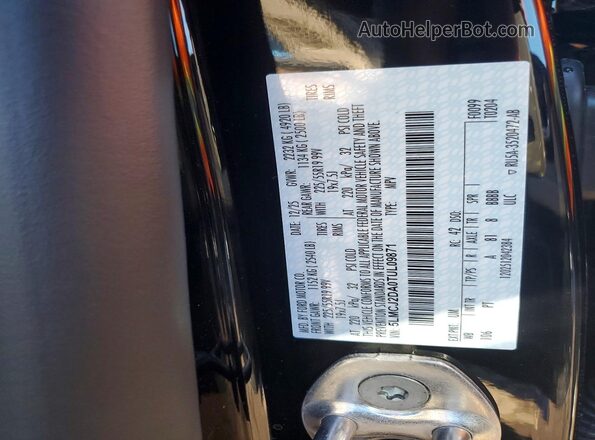 5LMCJ2DA0TUL09871 2026 LINCOLN CORSAIR Black VIN կոդի պիտակի տեսք