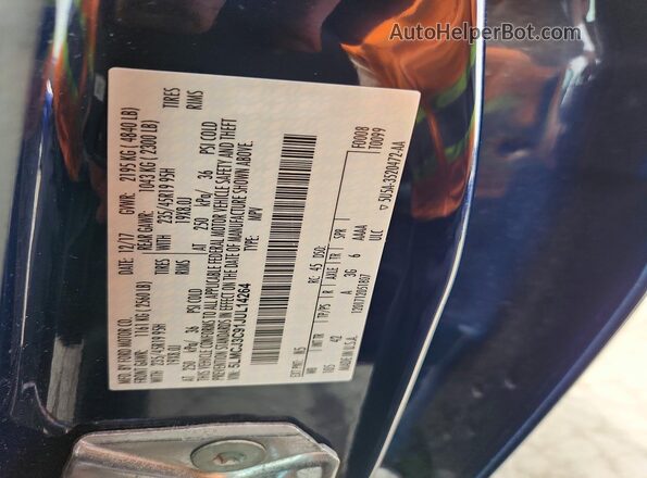 5LMCJ3C91JUL14264 2018 LINCOLN MKC Blue VIN sticker view