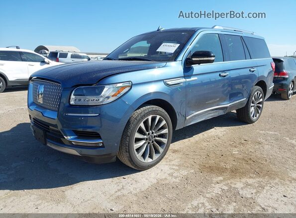 5LMJJ2HTXKEL05614 2019 LINCOLN NAVIGATOR Blue წინა მარცხენა ხედი სამი მეოთხედიდან