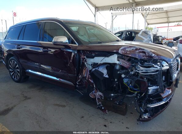 5LMYJ9YY9LGL25037 2020 LINCOLN AVIATOR Burgundy წინა ხედი