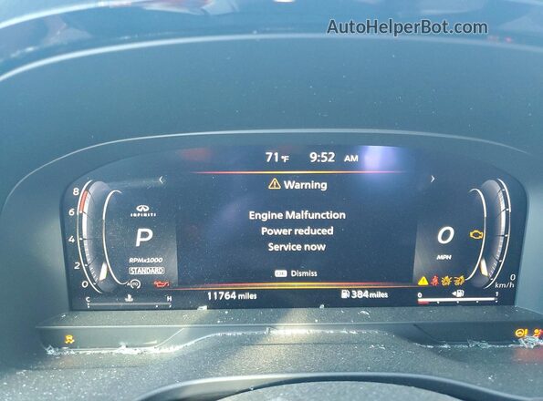 5N1AL1FR3SC337427 2025 INFINITI QX60 White Instrument cluster view
