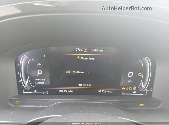 5N1AL1HU1SC357189 2025 INFINITI QX60 White Vista de los asientos traseros