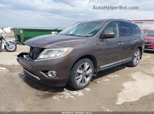 5N1AR2MM1GC605653 2016 NISSAN PATHFINDER Коричневый Передняя левая четверть