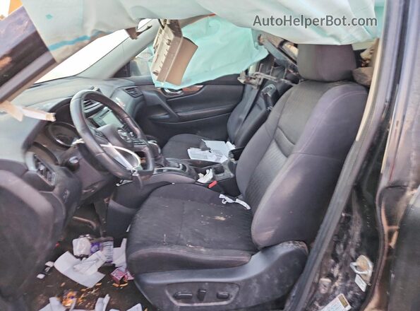5N1AT2MN8HC853801 2017 NISSAN ROGUE Black Widok wnętrza z przodu