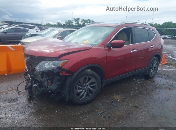 5N1AT2MT2GC776114 2016 NISSAN ROGUE Burgundy Przód lewy