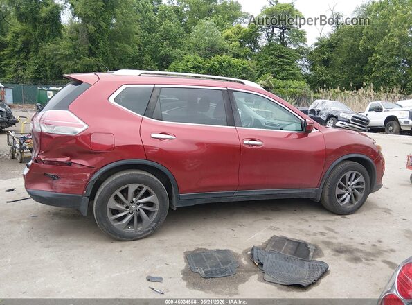 5N1AT2MT7GC767764 2016 NISSAN ROGUE Red Widok wnętrza z tyłu