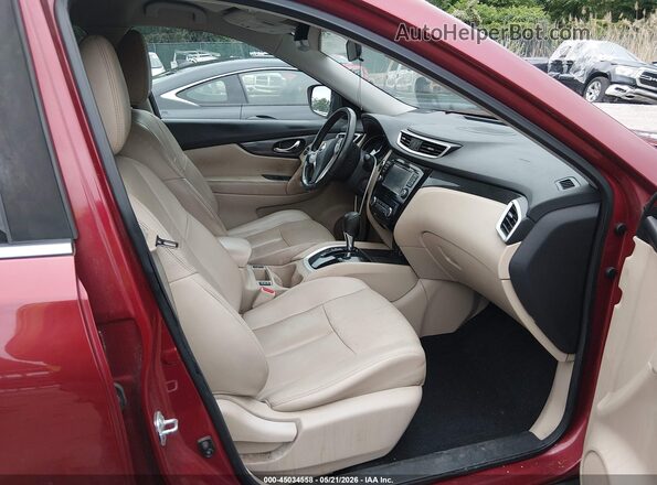 5N1AT2MT7GC767764 2016 NISSAN ROGUE Red Widok wnętrza z przodu