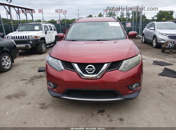 5N1AT2MT7GC767764 2016 NISSAN ROGUE Red Widok zestawu wskaźników