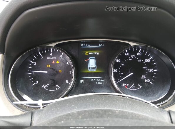 5N1AT2MT7GC767764 2016 NISSAN ROGUE Red Widok tylnych siedzeń