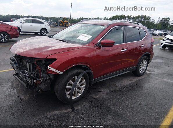 5N1AT2MT7LC807478 2020 NISSAN ROGUE Burgundy Առջևի ձախ երեք քառորդ տեսարան