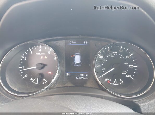 5N1AT2MT7LC813474 2020 NISSAN ROGUE Темно-бордовый Вид задних сидений