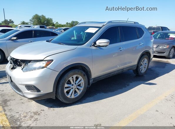 5N1AT2MT8GC795282 2016 NISSAN ROGUE Silver წინა მარცხენა ხედი სამი მეოთხედიდან