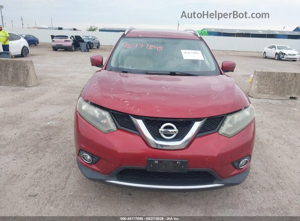 5N1AT2MT8GC916490 2016 NISSAN ROGUE Red Դիմացի տեսք