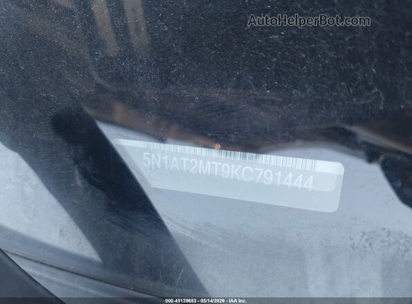 5N1AT2MT9KC791444 2019 NISSAN ROGUE Gray 