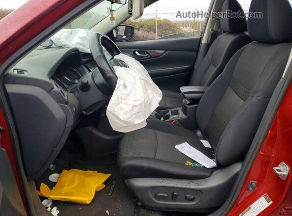 5N1AT2MTXKC708233 2019 NISSAN ROGUE Red Widok wnętrza z przodu