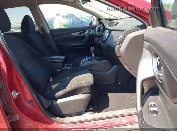 5N1AT2MV1GC892793 2016 NISSAN ROGUE Красный Вид салона спереди