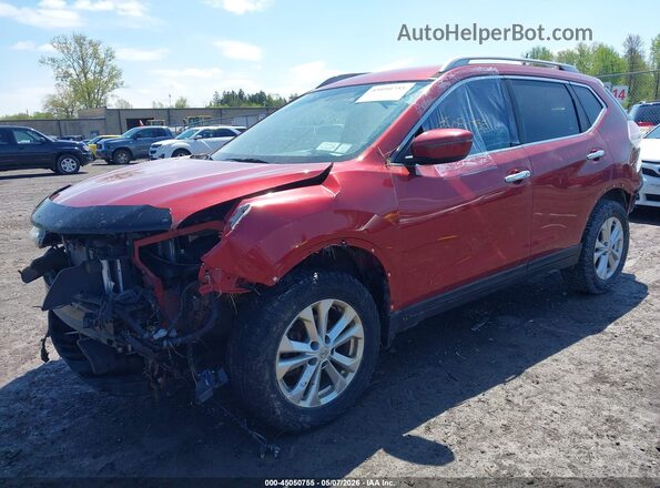 5N1AT2MV1GC892793 2016 NISSAN ROGUE Красный Передняя левая четверть